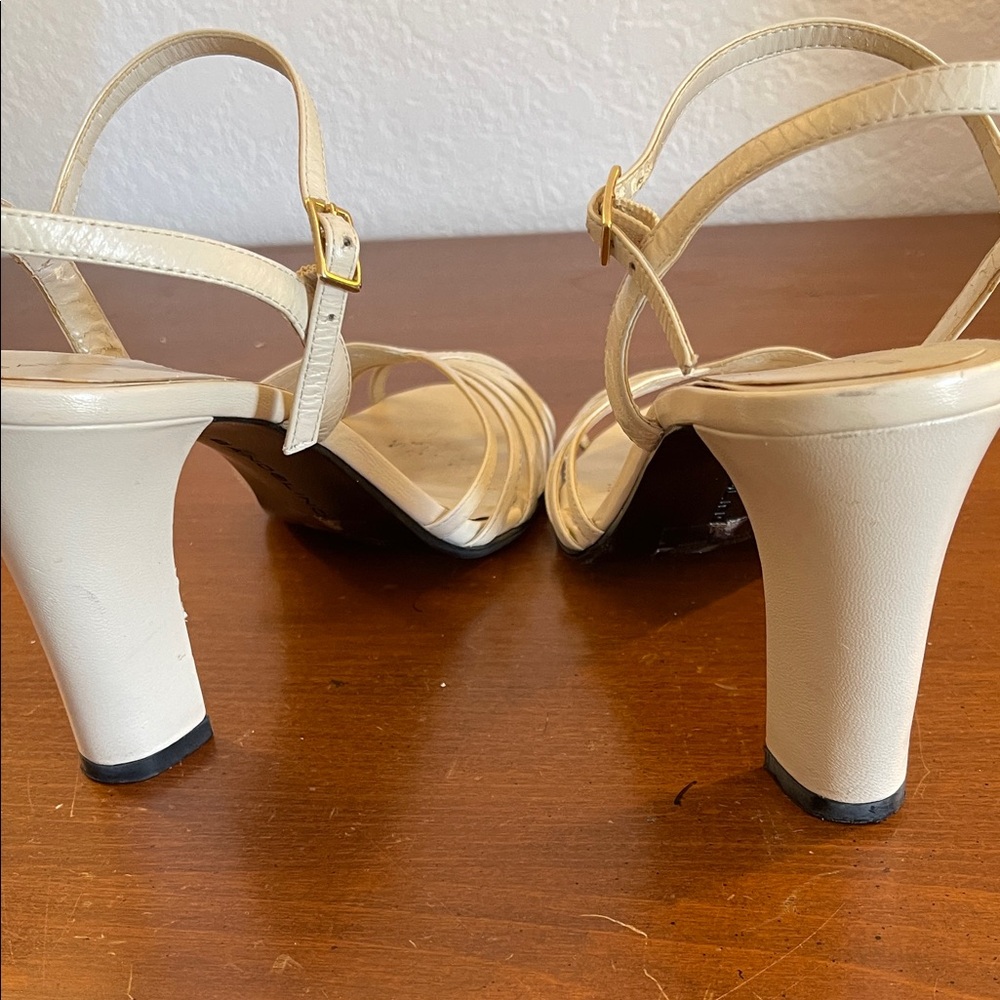 Bandolino Cream Strappy Heels - Picture 9 of 12